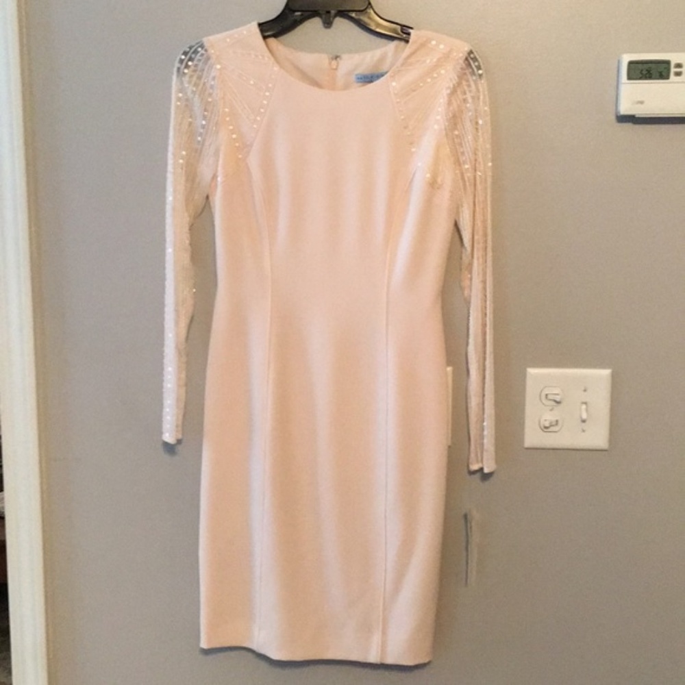 Antonio Melani dress with light sequin sleeve